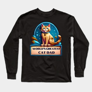 World's Greatest Cat Dad Long Sleeve T-Shirt